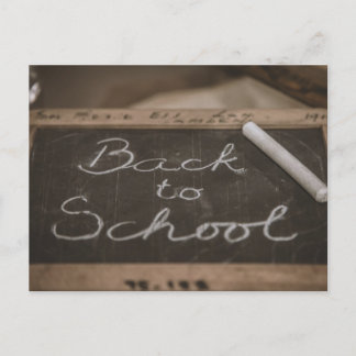 Back to School on an old school slate Holiday Postcard