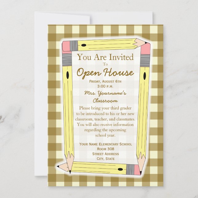 Back To School Open House Invitation (Front)