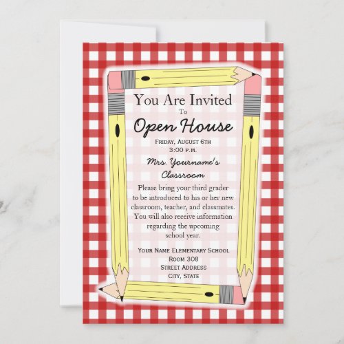 Back To School Open House Invitation