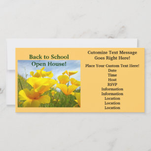 Back to School Open House Invitation Announcements