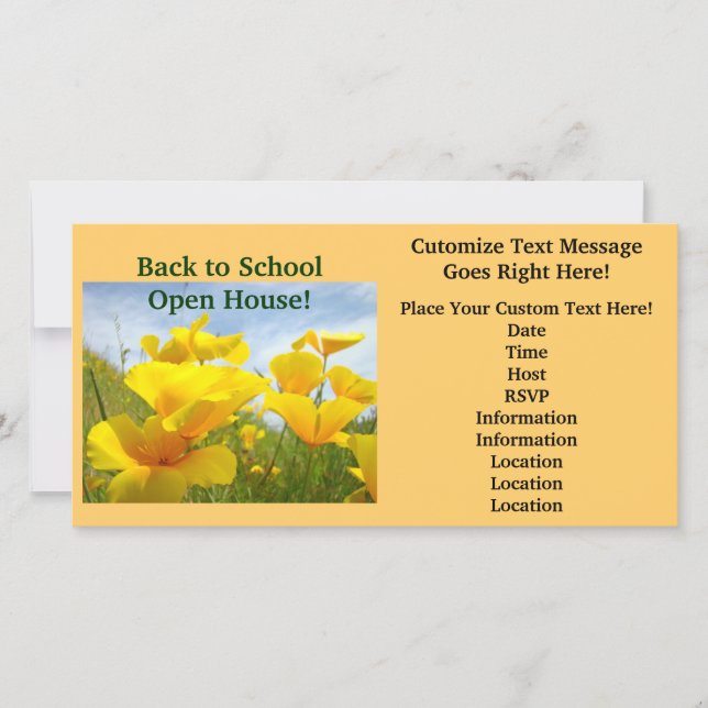 Back to School Open House Invitation Announcements (Front)