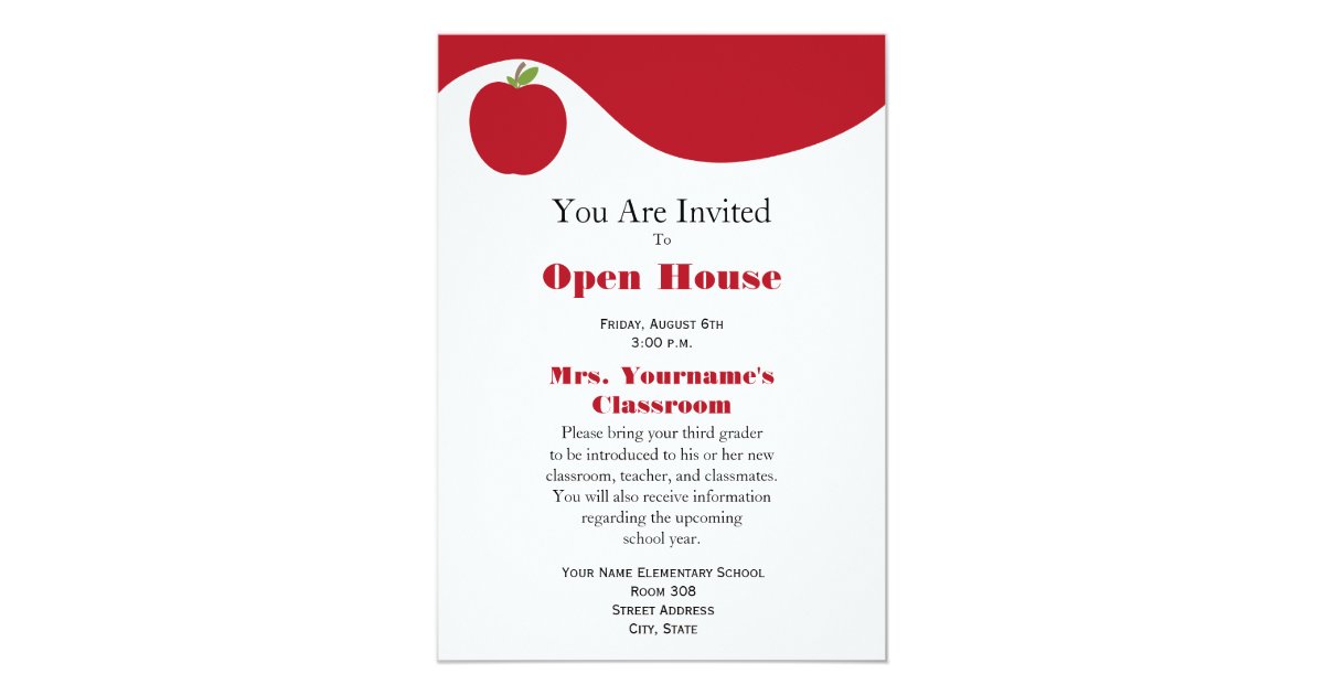 School Open House Invitation 9