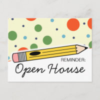 Back To School Open House / Orientation Postcard