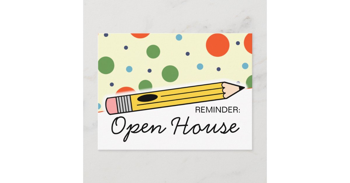 Back To School Open House / Orientation Postcard Zazzle