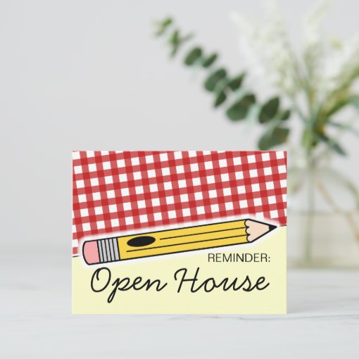 Back To School Open House / Orientation Postcard Zazzle