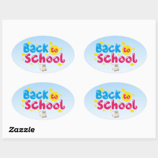 Back to School Oval Sticker