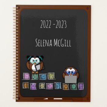 Back To School Owl - Planner by just_owls at Zazzle