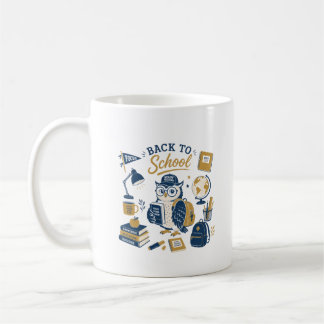Back To School Owl Retro Coffee Mug
