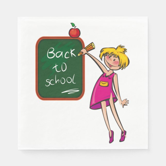 BACK TO SCHOOL PAPER NAPKINS (Front)