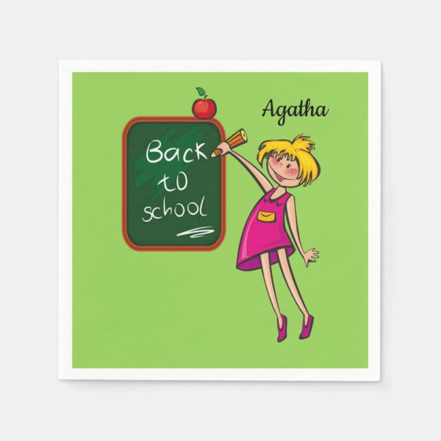 Back to School Paper Napkins (Front)