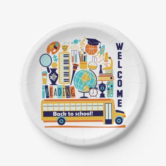 Back to School paper plates (Front)