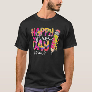 Back To School Para Life Pencil Tie Dye Happy Firs T-Shirt
