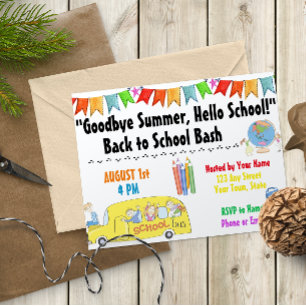 Back to School Party Invitation