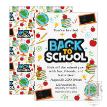 Back to School Party Invitation