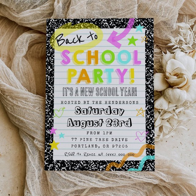 Back To School Party Invitation (Creator Uploaded)