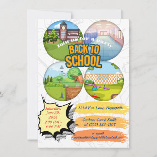 back-to-school party invitation