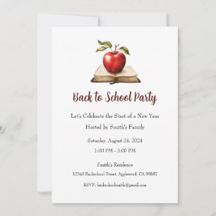 Back to School Party Invitation, End of Summer Invitation