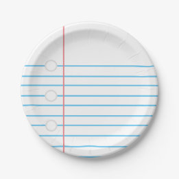 Back to School Party Note Paper Plates