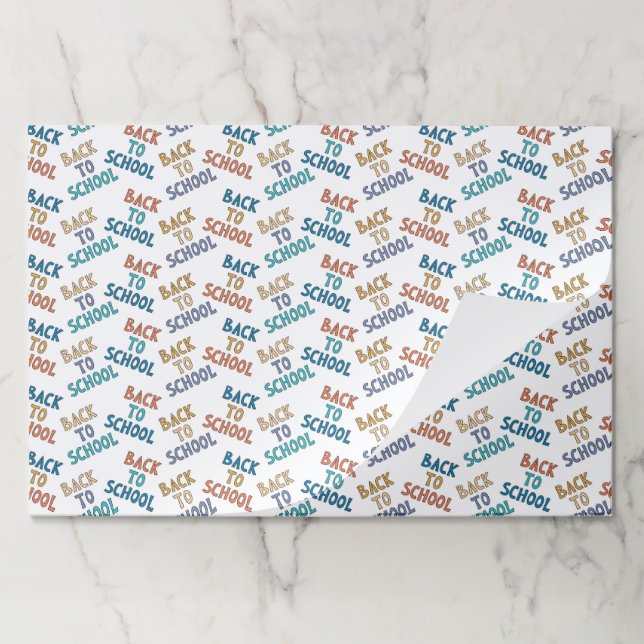 Back to School Party Paper Placemats (Folded)