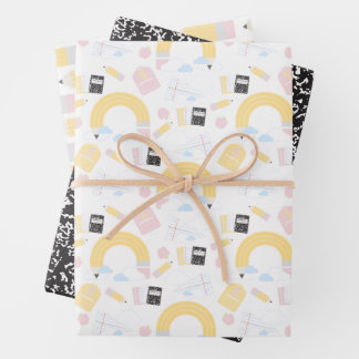 Back To School Party Wrap Wrapping Paper Sheets