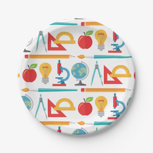 Back To School Pattern _ Teacher Education Paper Plates