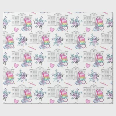 Back to School Pattern Wrapping Paper