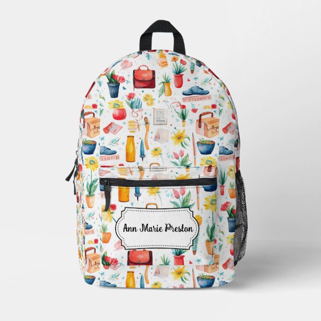 Back To School Personalized Back Pack (Front)