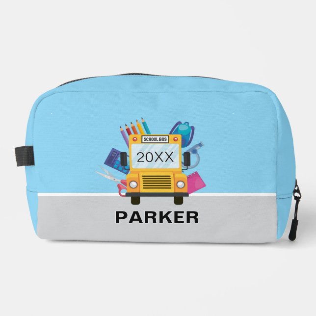 Back to School Personalized custom kids' Accessory Dopp Kit (Front)
