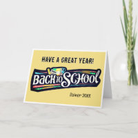Back to School Personalized Folded Greeting Card