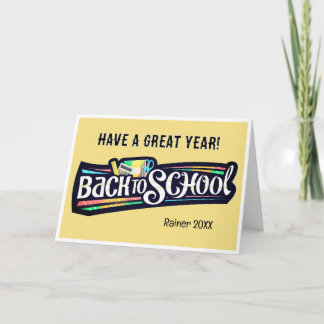 Back to School Personalized Folded Greeting Card