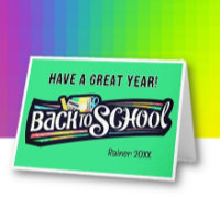 Back to School Personalized Folded Greeting Card
