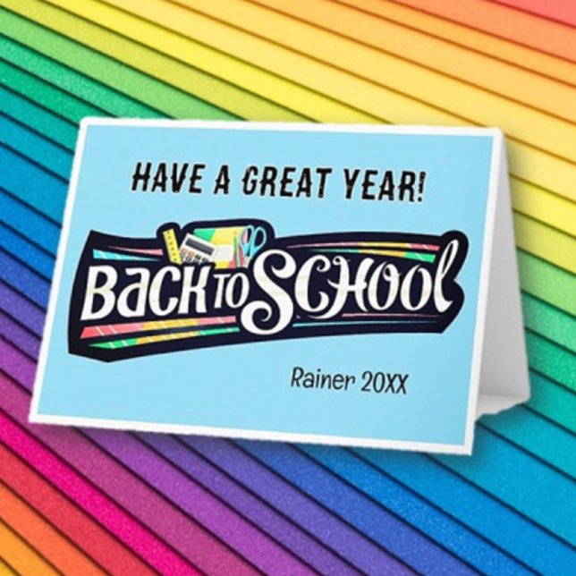 Back to School Personalized Folded Greeting Card (Creator Uploaded)
