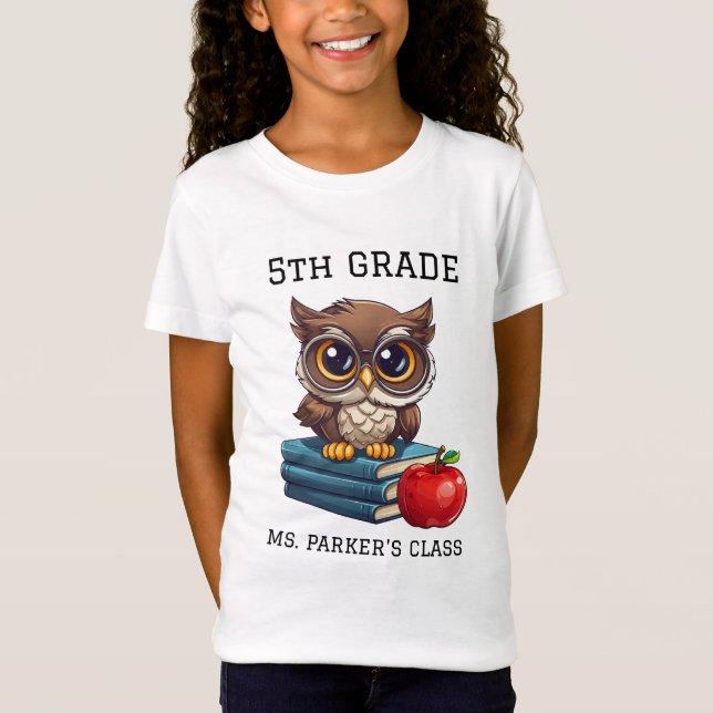 Back to School Personalized Grade Class T-Shirt (Front)