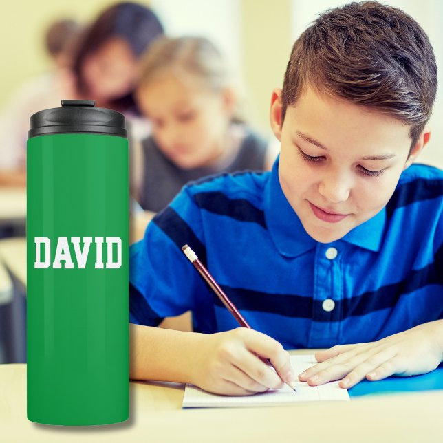 Back to School | Personalized Green Thermal Tumbler (Creator Uploaded)