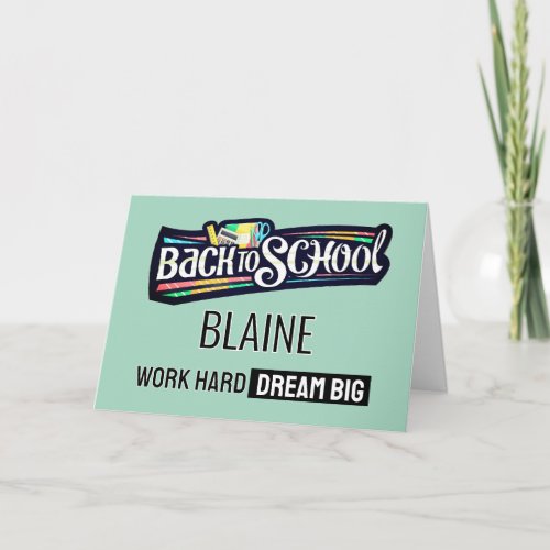 Back to School Personalized Greeting card