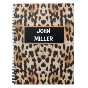 Back to school Personalized leopard skin print Notebook