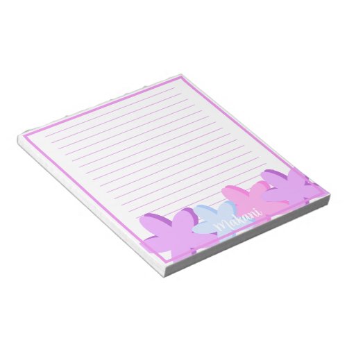 Back to School Personalized Plumeria Notepad