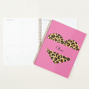 Back to school pink custom name planner