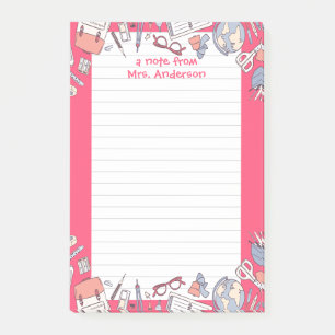 Back to School Pink Post-it Notes