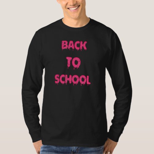 Back To School Pink Water Color Teacher Student 1 T_Shirt
