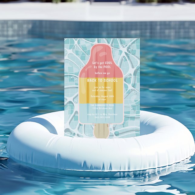 Back to School Pool Party Invitation (Creator Uploaded)