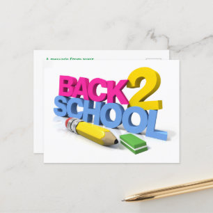 Back to school postcard! postcard