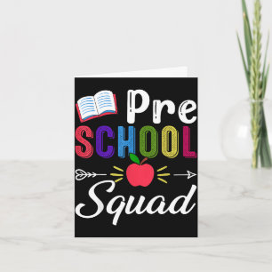 Back to school pre-k teacher student preschool card