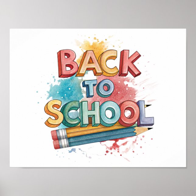 Back to School Printable Poster Sign (Front)