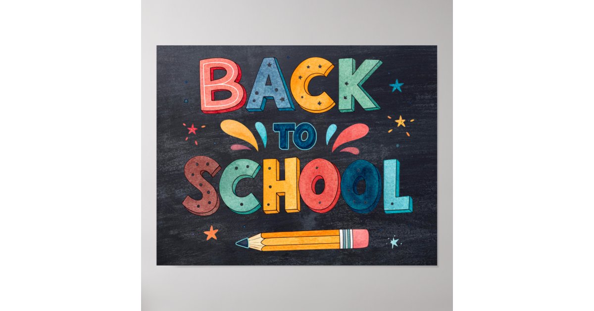 Back to School Printable Poster Sign | Zazzle