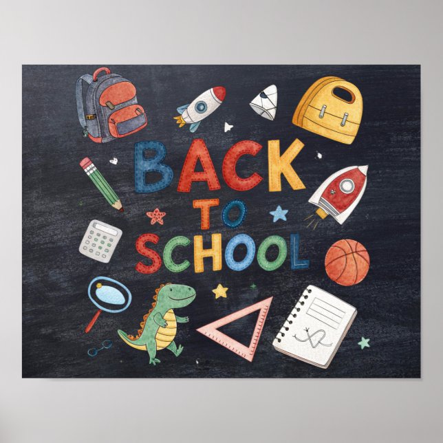 Back to School Printable Poster Sign (Front)