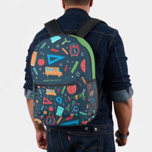 Back to School  Printed Backpack