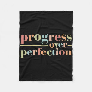Back To School Progress Over Perfection Vintage Te Fleece Blanket