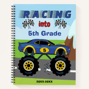 Back-to-School Racing Monster Truck, Add Grade Notebook