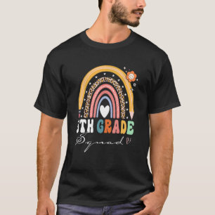 Back To School Rainbow 5th Fifth Grade Squad Teach T-Shirt